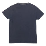 TOMMY HILFIGER Mens Blue Graphic T-Shirt L Short Sleeve Crew Neck Logo Print
