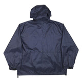 NIKE Mens Navy Blue Hooded Windbreaker Jacket XL Polyester Blend Plain Zip