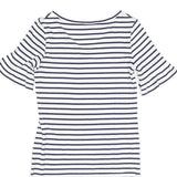 BODEN Womens White & Navy Stripe Day Jersey Short Sleeve Knee Length UK 8