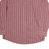 WRANGLER Mens Red White Check Shirt XL Button-Down Collar Long Sleeve Cotton