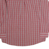WRANGLER Mens Red White Check Shirt XL Button-Down Collar Long Sleeve Cotton