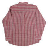 WRANGLER Mens Red White Check Shirt XL Button-Down Collar Long Sleeve Cotton