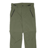 ROCKTRAIL Mens Polyester Blend Green Regular Fit Trousers W32 L31 Outdoor Zip