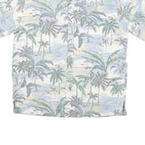 COOKE STREET Mens White & Green Hawaiian Shirt XL Tropical Cotton Blend