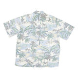 COOKE STREET Mens White & Green Hawaiian Shirt XL Tropical Cotton Blend