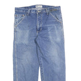 OXYGENE Mens Regular Fit Blue Denim Jeans W34 L26 Zip Closure Classic Style