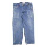 OXYGENE Mens Regular Fit Blue Denim Jeans W34 L26 Zip Closure Classic Style