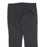 DICKIES Mens Cotton Blend Black Regular Fit Straight Leg Trousers W38 L30