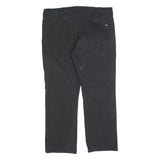 DICKIES Mens Cotton Blend Black Regular Fit Straight Leg Trousers W38 L30