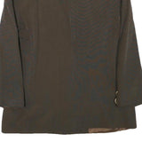 LUTI Womens Brown Wool Blend Button Jacket M Plain Classic Tailored