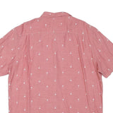 VANS Mens Pink Shirt XL Cotton Blend Casual Button Down Palm Trees Print