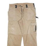 CARHARTT Mens Relaxed Beige Workwear Cotton Blend Trousers W32 L30 Utility Zip