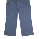 GLORIA VANDERBILT Womens Cotton Blend Blue Regular Cargo Trousers W32 L29 Casual