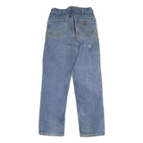 CARHARTT Mens Relaxed Blue Denim W32 L34 Straight Leg Cotton Zip Jeans Workwear