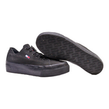 TOMMY HILFIGER Low Top Trainers Black Canvas Womens UK 5