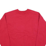 HANES Mens Red Sweatshirt Crew Neck L Plain Cotton Blend Pullover Casual