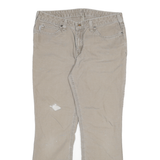 CARHARTT Womens Cotton Blend Beige Regular Fit Straight Leg Trousers W32 L28