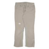 CARHARTT Womens Cotton Blend Beige Regular Fit Straight Leg Trousers W32 L28