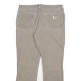 CARHARTT Womens Cotton Blend Beige Regular Fit Straight Leg Trousers W32 L28
