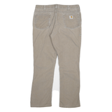 CARHARTT Womens Cotton Blend Beige Regular Fit Straight Leg Trousers W32 L28