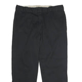 DICKIES Mens Polyester Blend Black Classic Straight Trousers W40 L30 Workwear