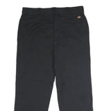 DICKIES Mens Polyester Blend Black Classic Straight Trousers W40 L30 Workwear