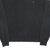POLO RALPH LAUREN Mens Black Plain Cotton Crew Neck Basic Knit Jumper L