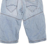 MUSTANG Mens Denim Blue Casual Shorts M W32 Cotton Blend Comfortable Fit