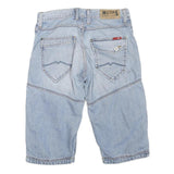 MUSTANG Mens Denim Blue Casual Shorts M W32 Cotton Blend Comfortable Fit
