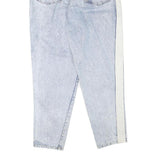 TOP Womens Relaxed Light Blue Denim Jeans W30 L29 Side Stripe Zip Closure