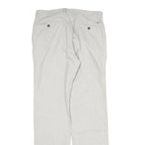 LACOSTE Mens Cotton White Regular Straight Trousers W33 L32 Classic Casual