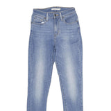 LEVI'S 721 High Rise Skinny Womens Jeans Blue Slim Denim Light W25 L30 Stretch