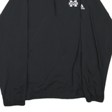 ADIDAS Mens Black 2XL Polyester Blend Track Jacket Athletic Zip Casual