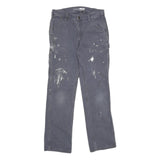 CARHARTT Womens Cotton Blend Blue Loose Straight Leg Trousers W30 L32 Workwear