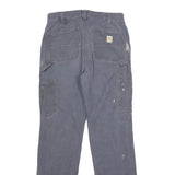 CARHARTT Womens Cotton Blend Blue Loose Straight Leg Trousers W30 L32 Workwear