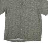 CLAIBORNE Mens Grey Button Jacket M Polyester Blend Geometric Pattern Casual