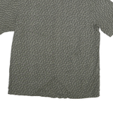 CLAIBORNE Mens Grey Button Jacket M Polyester Blend Geometric Pattern Casual