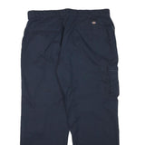DICKIES Mens Cotton Blend Navy Relaxed Straight Trousers W34 L29 Workwear