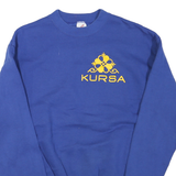 JERZEES Mens Blue Crew Neck Sweatshirt M Kursa Logo Cotton Blend Pullover