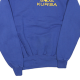 JERZEES Mens Blue Crew Neck Sweatshirt M Kursa Logo Cotton Blend Pullover