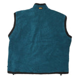 REI Mens Blue Black Polyester Blend Fleece Vest L Zip Outdoor Casual Jacket