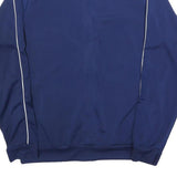 ADIDAS Mens Blue Jacket L Polyester Blend Plain Zip Sports Training Track Top