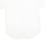 NAUTICA Mens White Cotton Blend Short Sleeve Button Shirt L Casual Classic