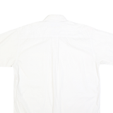 NAUTICA Mens White Cotton Blend Short Sleeve Button Shirt L Casual Classic