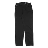 CALVIN KLEIN JEANS Womens Black Regular Straight Denim W30 L32 Cotton Blend Zip