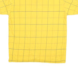 TRADITIONALIST Mens Yellow Check Short Sleeve Polo Shirt L Cotton Blend Casual