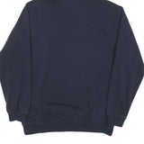 CARHARTT Mens Navy Blue Logo Print Hoodie L Cotton Blend Pullover Drawstring