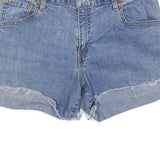 LEVI'S Womens Denim Blue Casual Shorts S W28 Frayed Hem Classic Fit