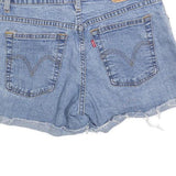 LEVI'S Womens Denim Blue Casual Shorts S W28 Frayed Hem Classic Fit