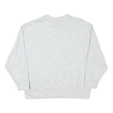 ADIDAS Womens Grey Crew Neck M Cotton Blend Logo Sweatshirt Pullover